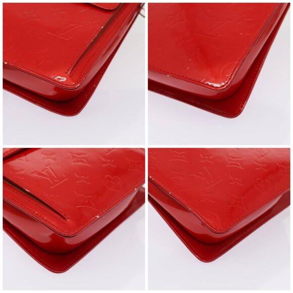 LOUIS VUITTON Monogram Vernis Motto Accessory Pouch Red - Picture 16 of 16